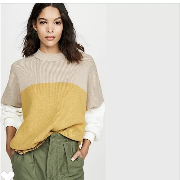 Free People Easy Street Color Block Tunic Sweater - Picture 4 of 8